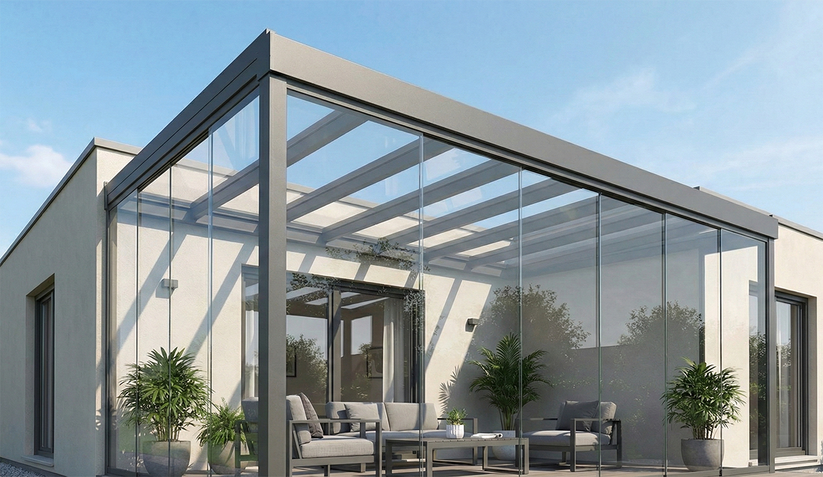 Szkło przeźroczyste - ogród szklany Żory